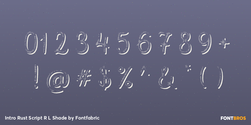Intro Rust Script R L Shade Font Poster #4