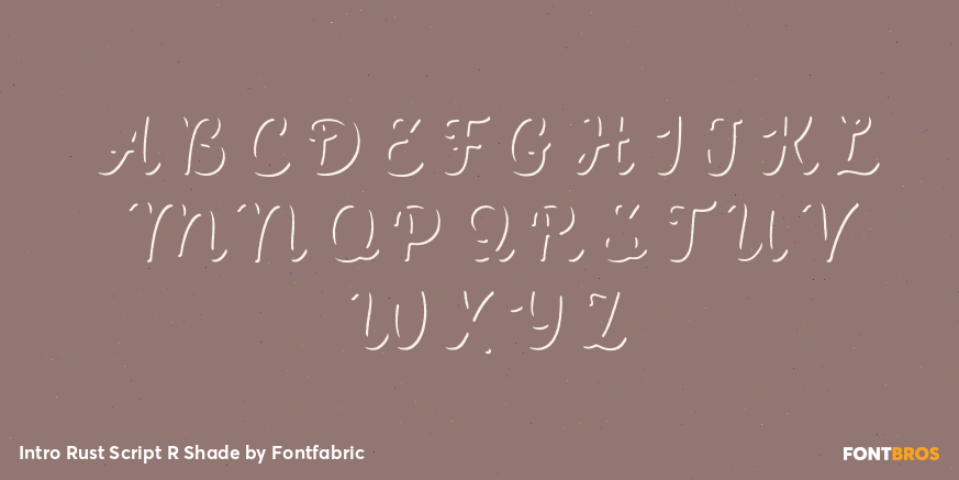 Intro Rust Script R Shade Font Poster #2