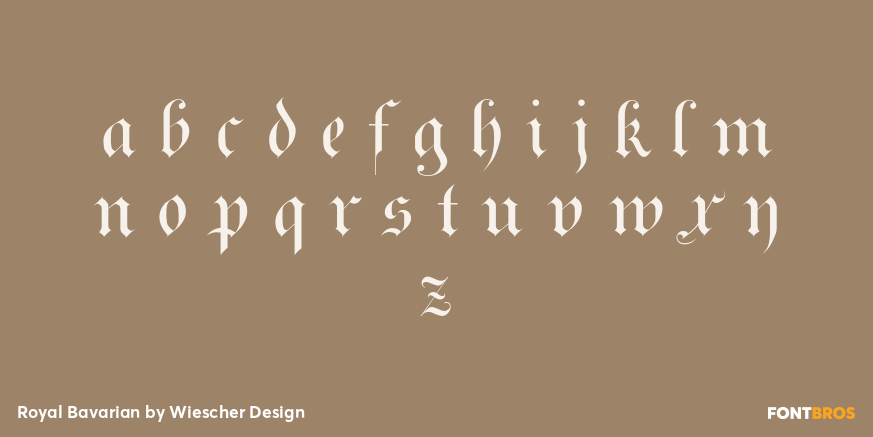 Royal Bavarian Font Poster #1