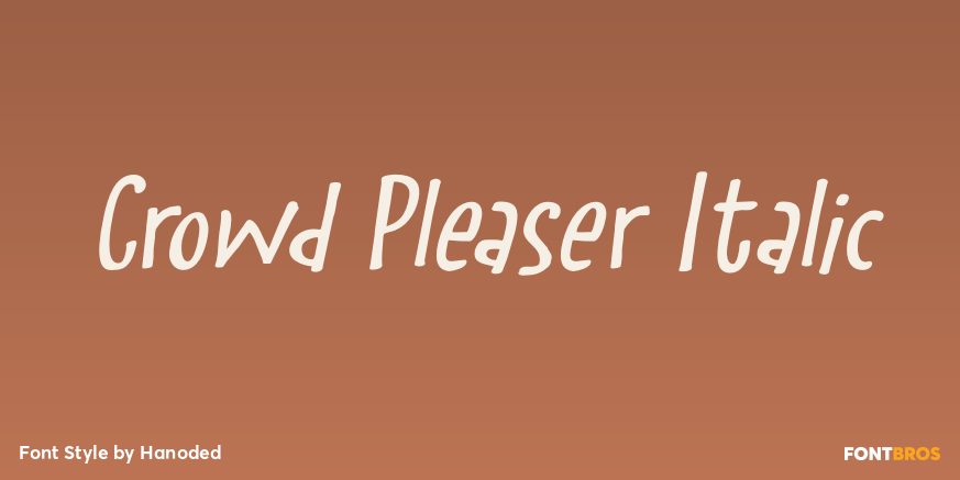 Crowd Pleaser Italic Poster