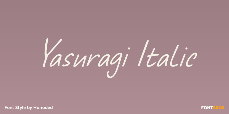 Yasuragi Italic Poster