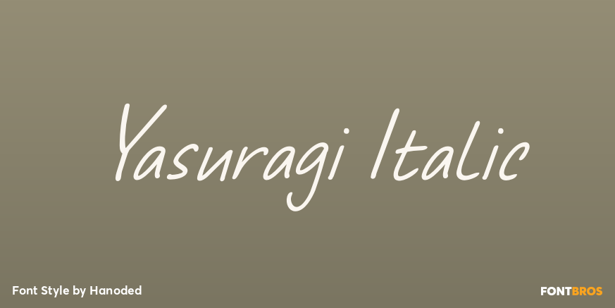 Yasuragi Italic Poster