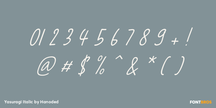 Yasuragi Italic Font Poster #4