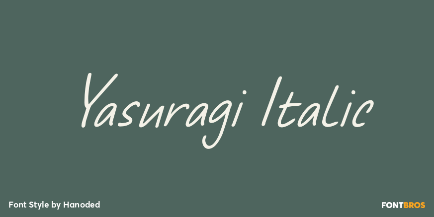 Yasuragi Italic Poster