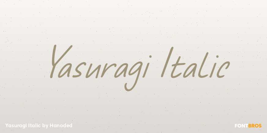 Yasuragi Italic Poster