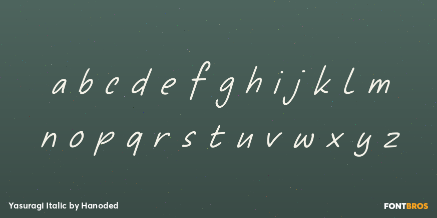 Yasuragi Italic Font Poster #3