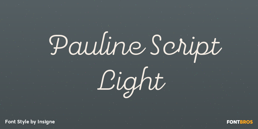 Pauline Script Light Font Poster #1