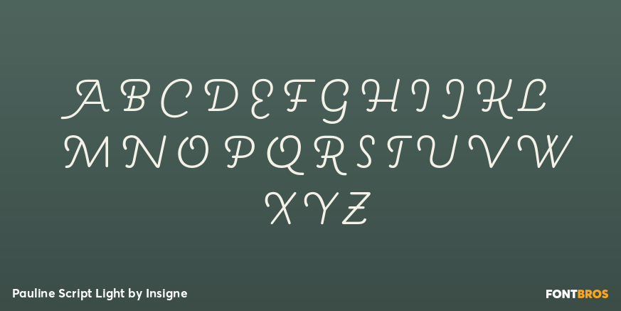 Pauline Script Light Font Poster #2