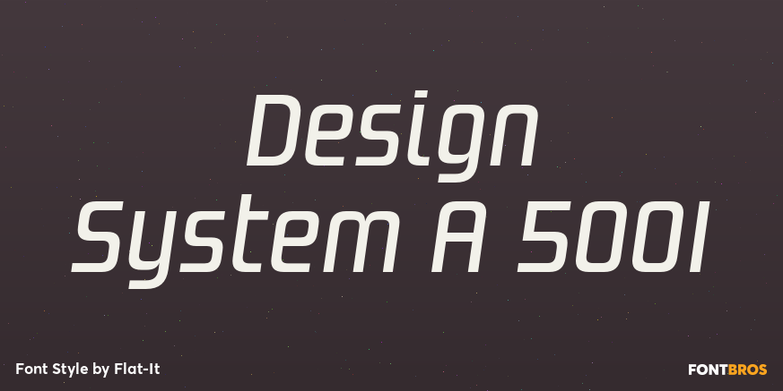 Design System A 500I Font Poster #1