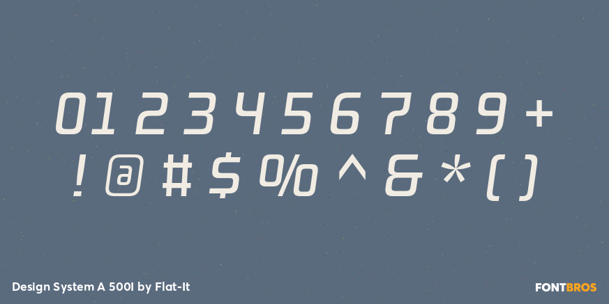 Design System A 500I Font Poster #1