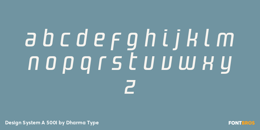 Design System A 500I Font Poster #3