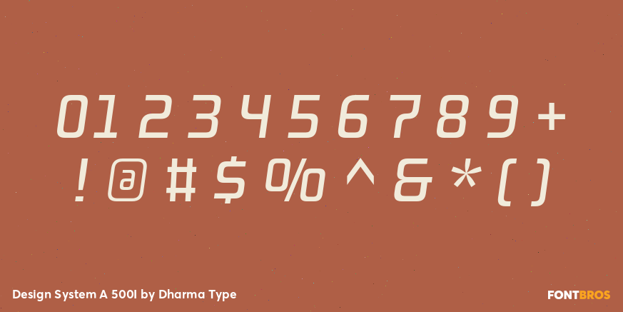 Design System A 500I Font Poster #4