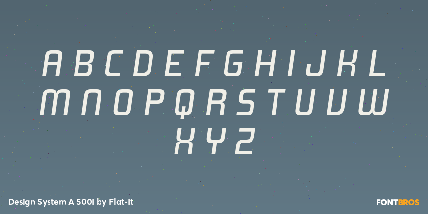Design System A 500I Font Poster #1