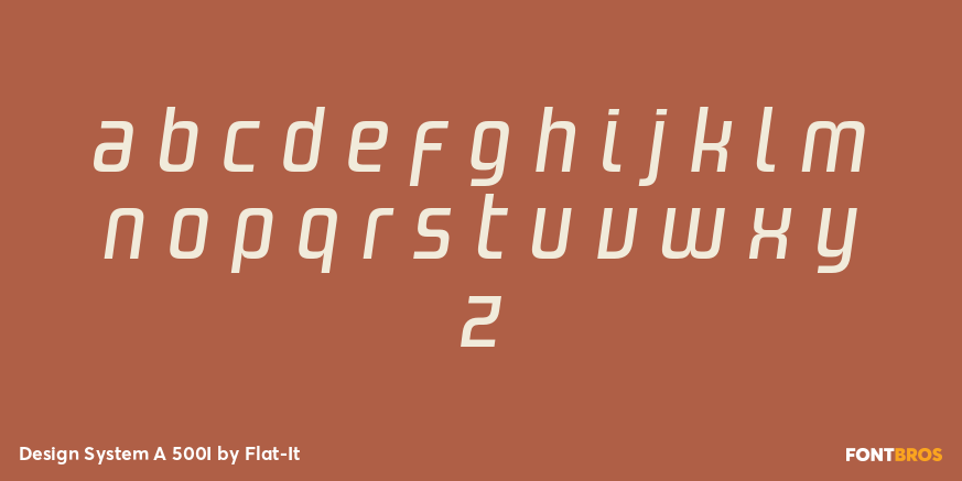 Design System A 500I Font Poster #1