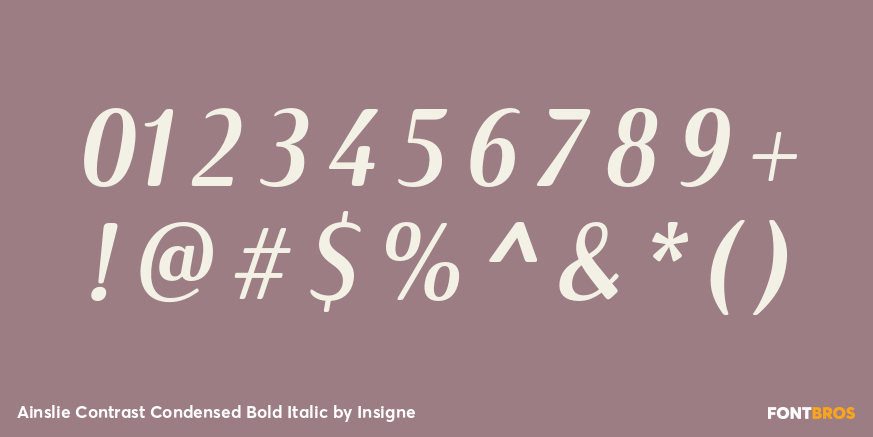 Ainslie Contrast Condensed Bold Italic Font Poster #1