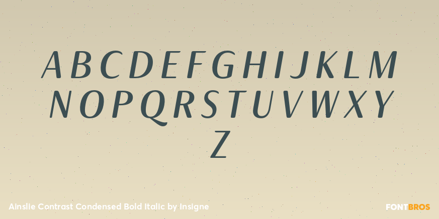 Ainslie Contrast Condensed Bold Italic Font Poster #2