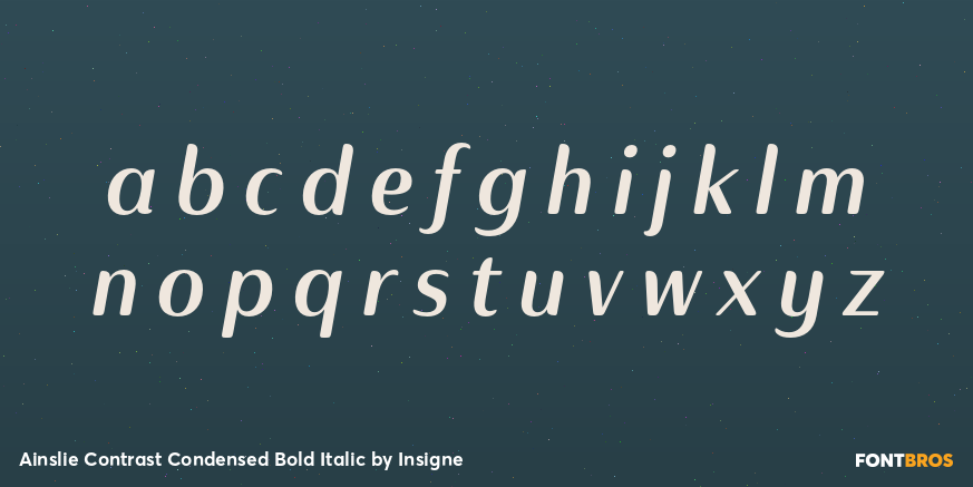 Ainslie Contrast Condensed Bold Italic Font Poster #3
