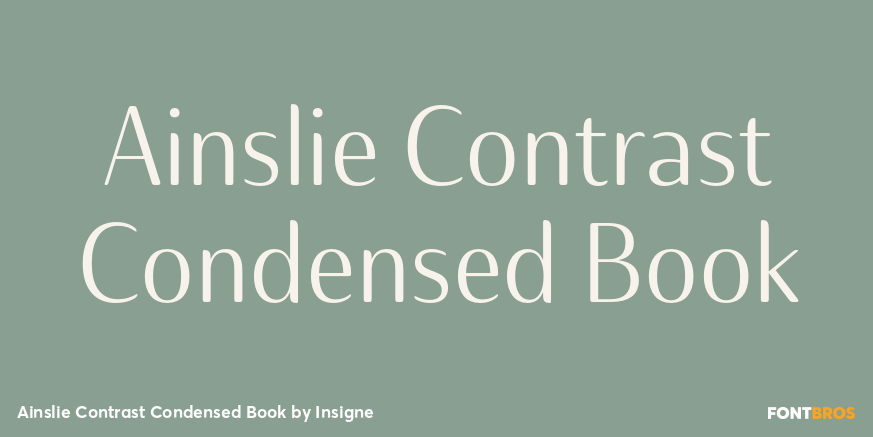 Ainslie Contrast Condensed Book Font Poster #1