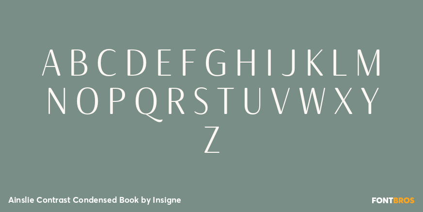 Ainslie Contrast Condensed Book Font Poster #2