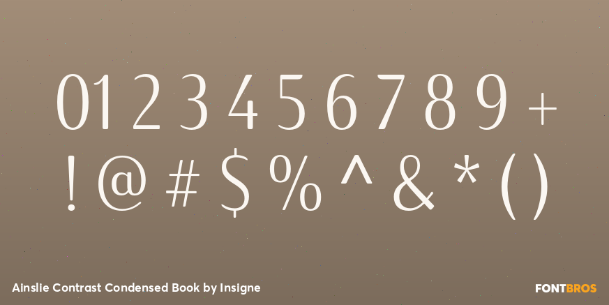 Ainslie Contrast Condensed Book Font Poster #4