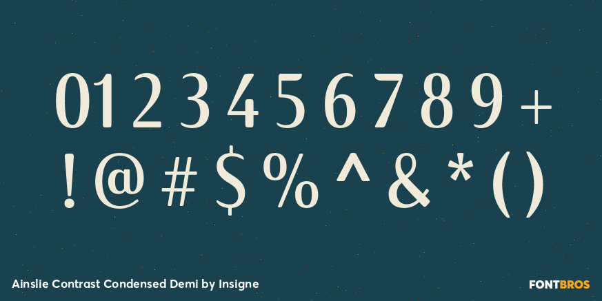 Ainslie Contrast Condensed Demi Font Poster #1