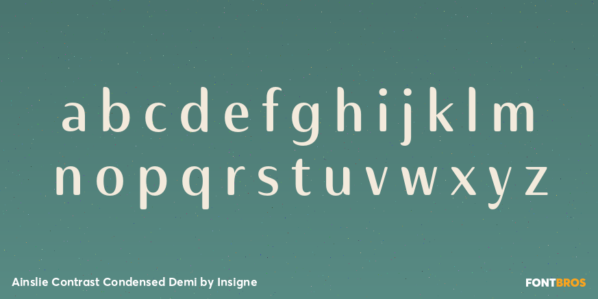 Ainslie Contrast Condensed Demi Font Poster #1
