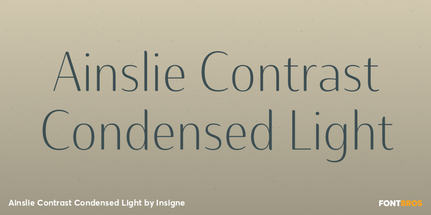 Ainslie Contrast Condensed Light Font Poster #1