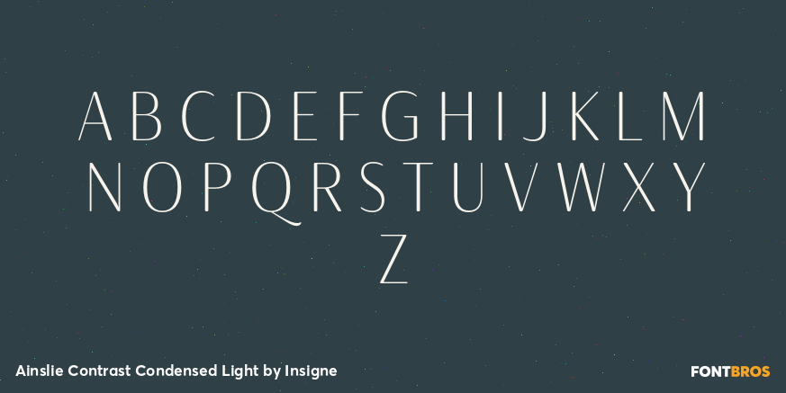 Ainslie Contrast Condensed Light Font Poster #2
