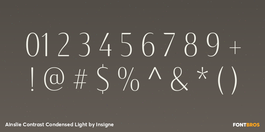 Ainslie Contrast Condensed Light Font Poster #4