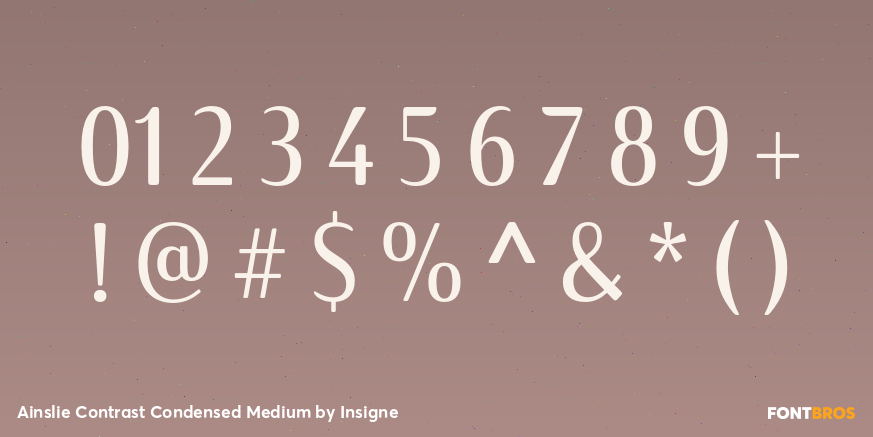 Ainslie Contrast Condensed Medium Font Poster #1