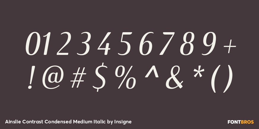 Ainslie Contrast Condensed Medium Italic Font Poster #4