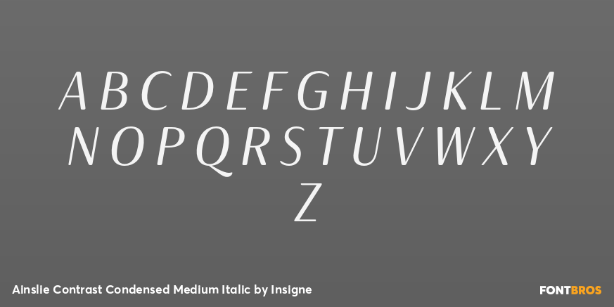 Ainslie Contrast Condensed Medium Italic Font Poster #1