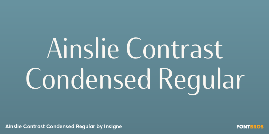 Ainslie Contrast Condensed Regular Font Poster #1