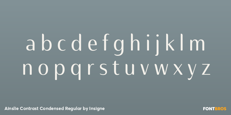 Ainslie Contrast Condensed Regular Font Poster #3