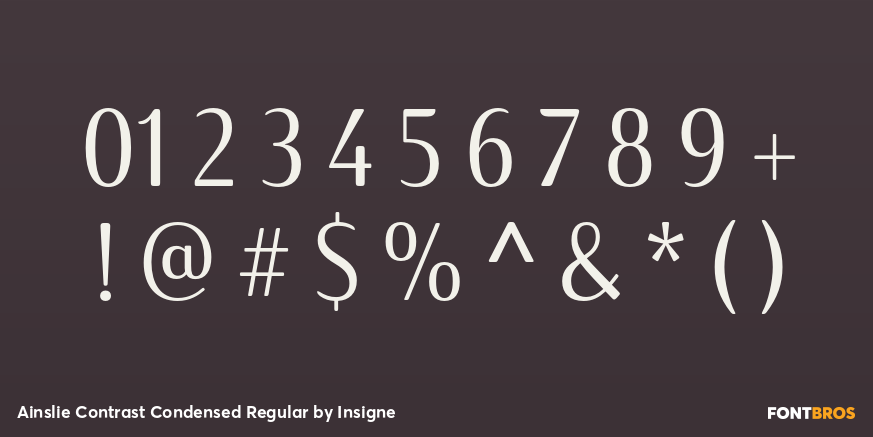 Ainslie Contrast Condensed Regular Font Poster #4