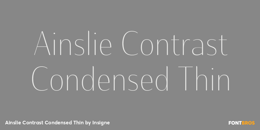 Ainslie Contrast Condensed Thin Font Poster #1