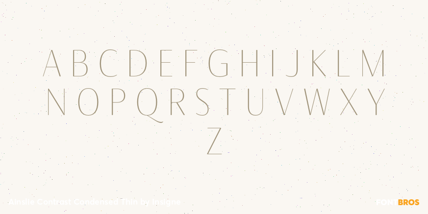 Ainslie Contrast Condensed Thin Font Poster #2