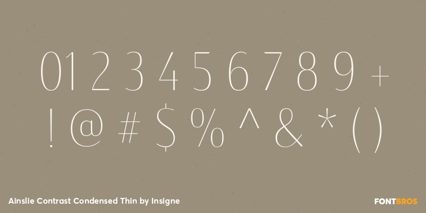 Ainslie Contrast Condensed Thin Font Poster #4