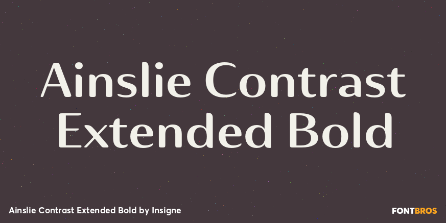 Ainslie Contrast Extended Bold Font Poster #1