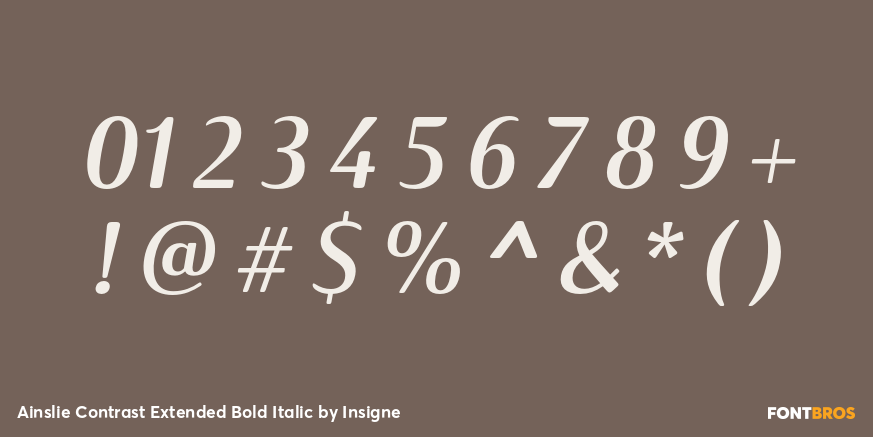 Ainslie Contrast Extended Bold Italic Font Poster #1
