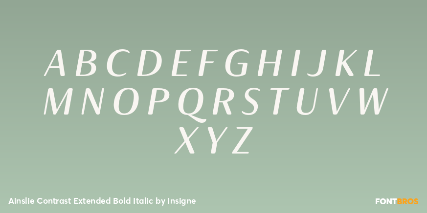 Ainslie Contrast Extended Bold Italic Font Poster #1