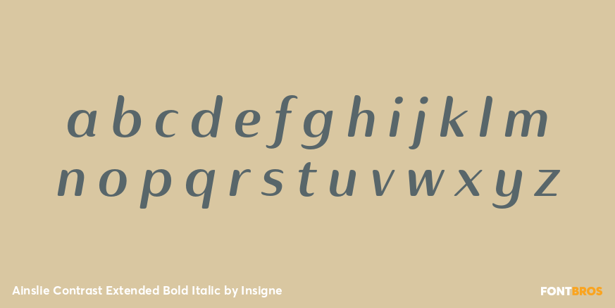 Ainslie Contrast Extended Bold Italic Font Poster #1