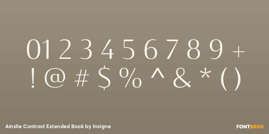 Ainslie Contrast Extended Book Font Poster #1