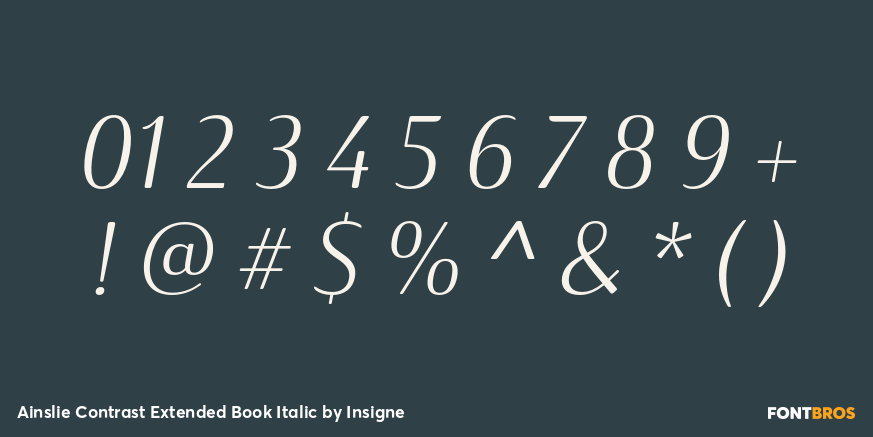 Ainslie Contrast Extended Book Italic Font Poster #4