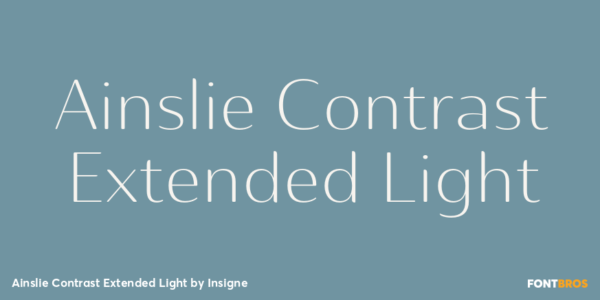 Ainslie Contrast Extended Light Font Poster #1