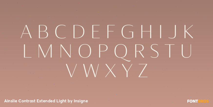 Ainslie Contrast Extended Light Font Poster #2