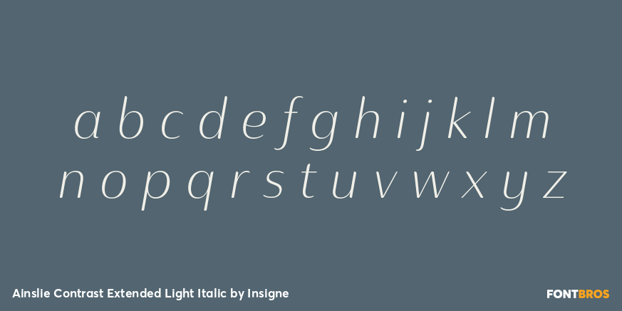 Ainslie Contrast Extended Light Italic Font Poster #3
