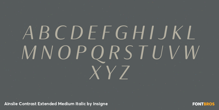 Ainslie Contrast Extended Medium Italic Font Poster #2