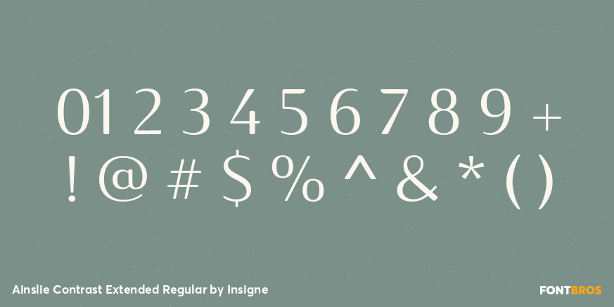Ainslie Contrast Extended Regular Font Poster #1