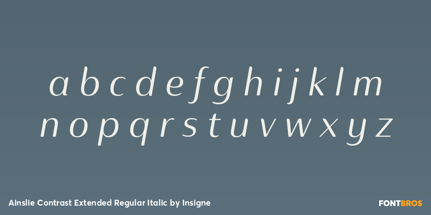 Ainslie Contrast Extended Regular Italic Font Poster #3